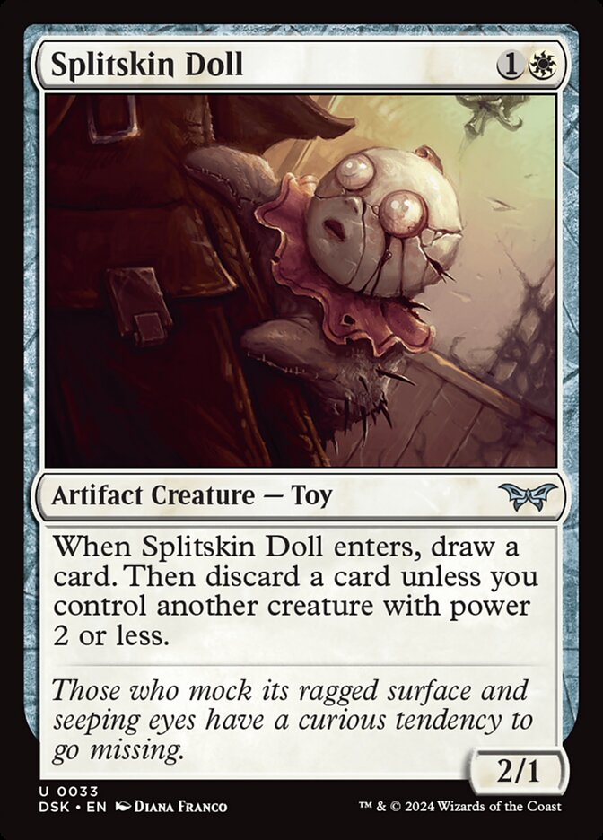 Magic the gathering (Plains) Splitskin Doll #0033 - Duskmourn: House of Horror - MTG Card (English) Uncommon