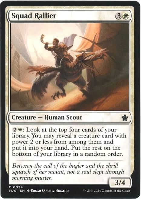 Magic the gathering (Plains) Squad Rallier #0024 - Foundations - MTG Card (English) Common