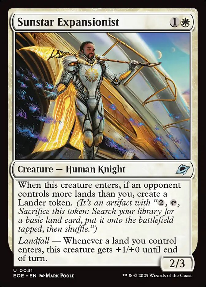 Magic the gathering (Plains) Sunstar Expansionist #0041 - Edge of Eternities - MTG Card (English) Uncommon