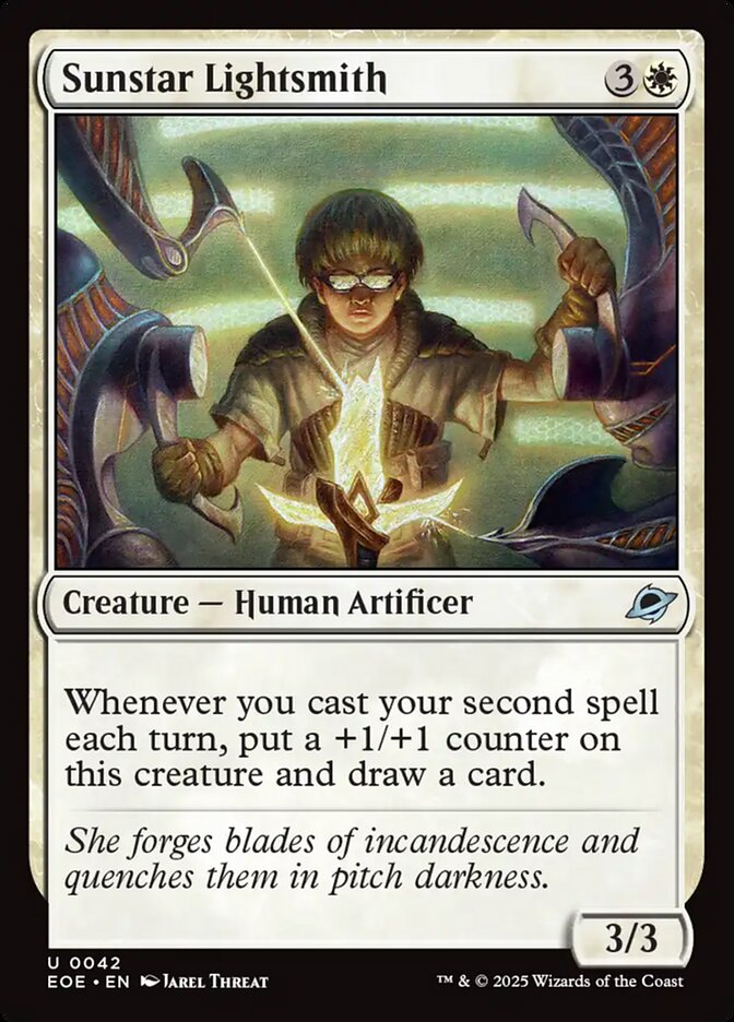 Magic the gathering (Plains) Sunstar Lightsmith #0042 - Edge of Eternities - MTG Card (English) Uncommon