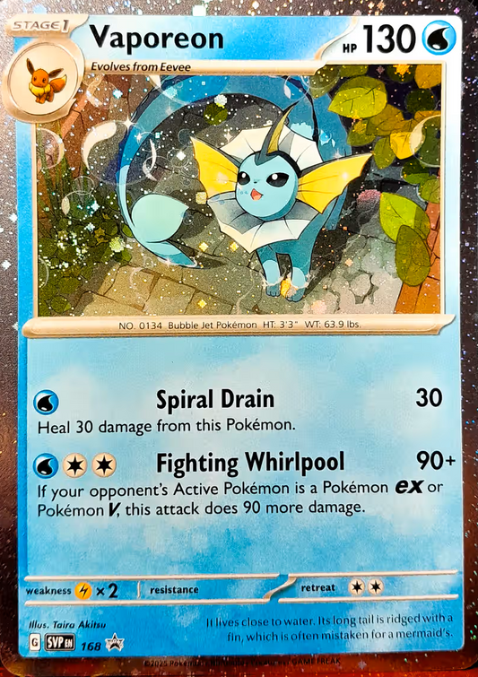 SVP 168 Vaporeon – Scarlet & Violet Black Star Promo -