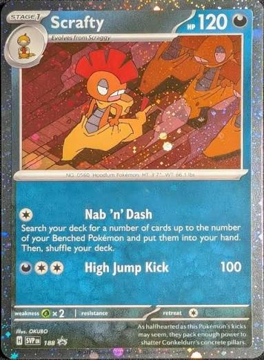 Svp 188 Scrafty (Cosmo Holo) (Scarlet & Violet Black Star Promo) Pokémon card (English)