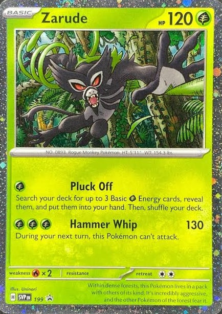 SVP 199 Zarude – Cosmos Holo – Scarlet & Violet Black Star Promo - Pokémon card (English)