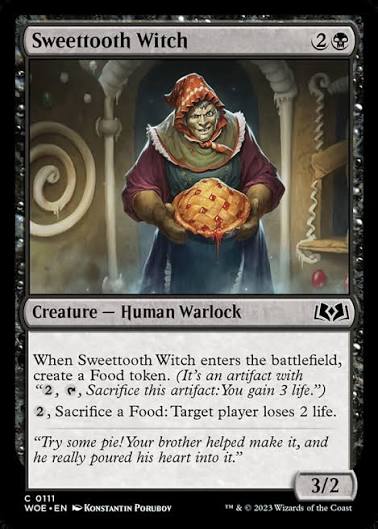 Magic the gathering (Swamp) Sweettooth Witch #0111 - Wilds of Eldraine - MTG Card (English) Common