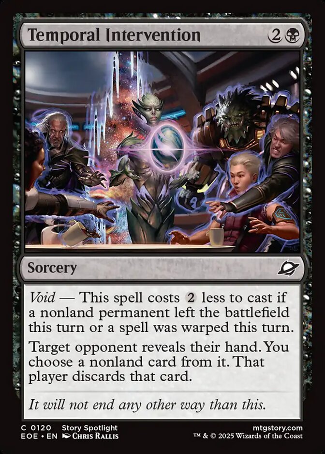 Magic the gathering (Swamp) Temporal Intervention #0120 - Edge of Eternities - MTG Card (English) Uncommon