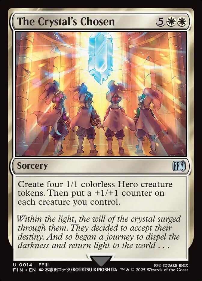 Magic the gathering (Plains) The Crystal's Chosen #0014 - FINAL FANTASY - MTG Card (English) Common