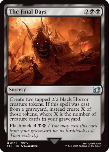 Magic the gathering (Swamp) The Final Days #0101 - FINAL FANTASY - MTG Card (English) Uncommon
