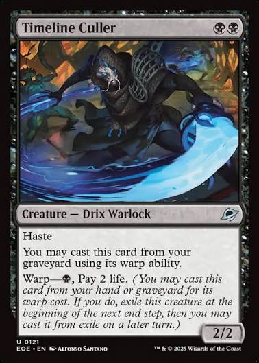 Magic the gathering (Swamp) Timeline Culler #0121 - Edge of Eternities - MTG Card (English) Uncommon