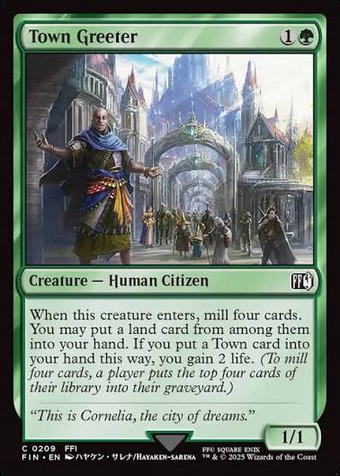 Magic the gathering (Forest) Town Greeter #0209 - FINAL FANTASY - MTG Card (English) Common