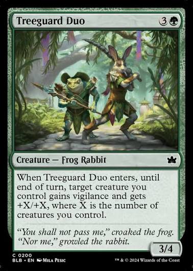 Magic the gathering (Forest) Treeguard Duo #0200 - Bloomburrow - MTG Card (English) Common