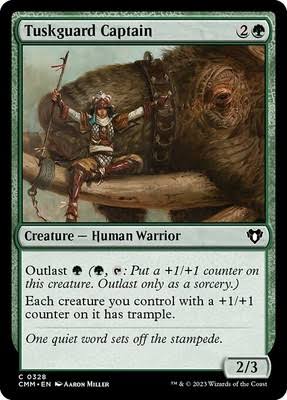 Magic the gathering (Forest) Tuskguard Captain #0328 - Commander Masters - MTG Card (English) Common