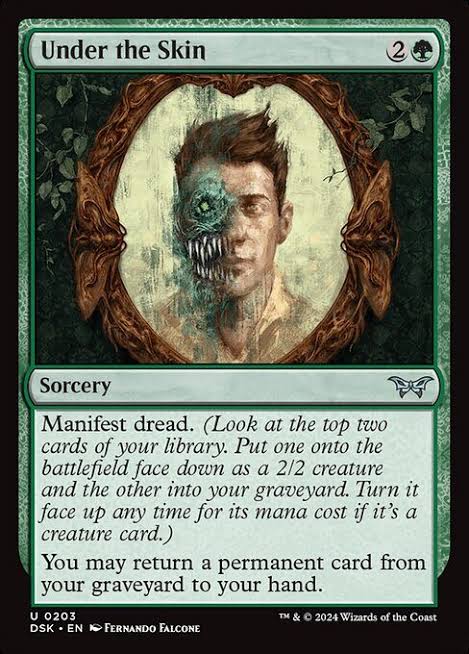 Magic the gathering (Forest) Under the Skin #0203 - Duskmourn: House of Horror - MTG Card (English) Uncommon
