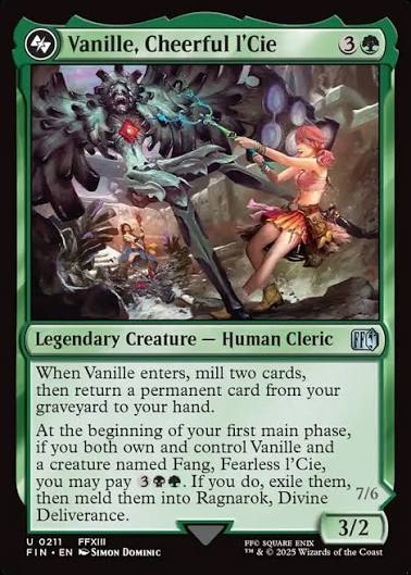 Magic the gathering (Forest) Vanille, Cheerful I'Cie #0211 - FINAL FANTASY - MTG Card (English) Uncommon