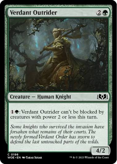 Magic the gathering (Forest) Verdant Outrider #0196 - Wilds of Eldraine - MTG Card (English) Common
