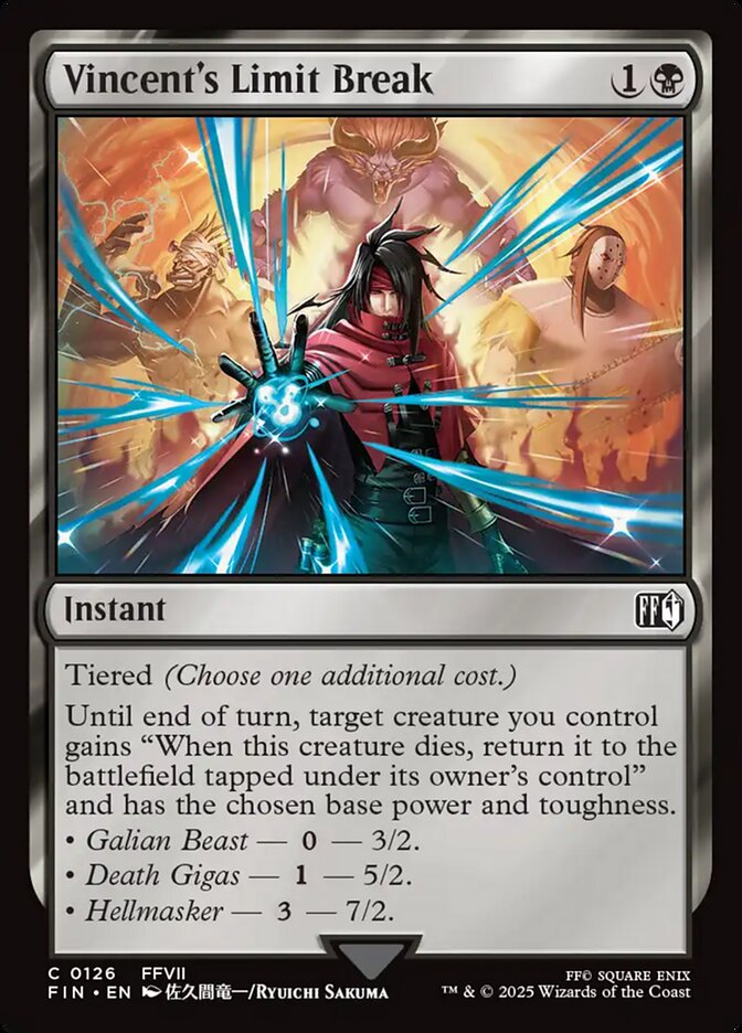 Magic the gathering (Swamp) Vincent's Limit Break #0126 - FINAL FANTASY - MTG Card (English) Common