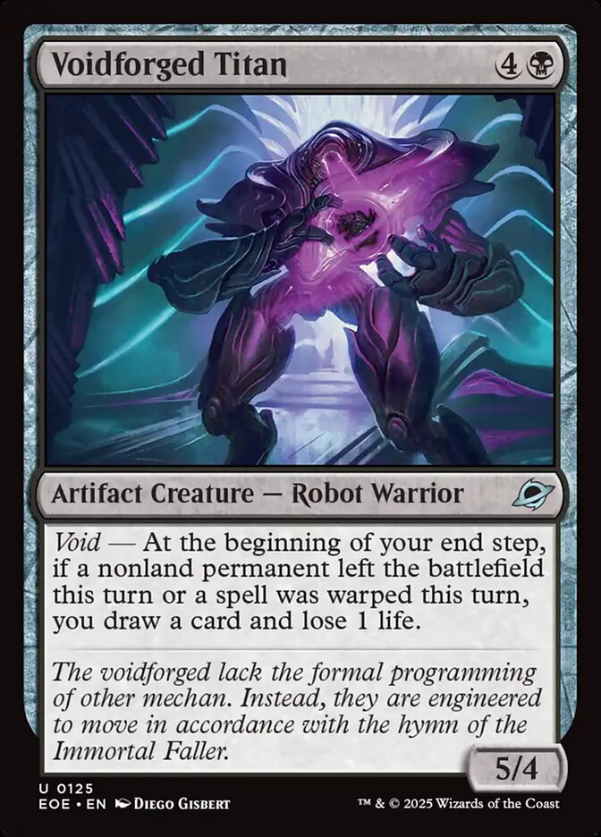Magic the gathering (Swamp) Voidforged Titan #0125 - Edge of Eternities - MTG Card (English) Uncommon