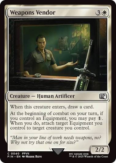 Magic the gathering (Plains) Weapons Vendor #0040 - FINAL FANTASY - MTG Card (English) Common