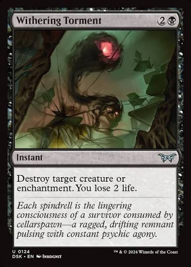 Magic the gathering (Swamp) Withering Torment #0124 - Duskmourn: House of Horror - MTG Card (English) Uncommon