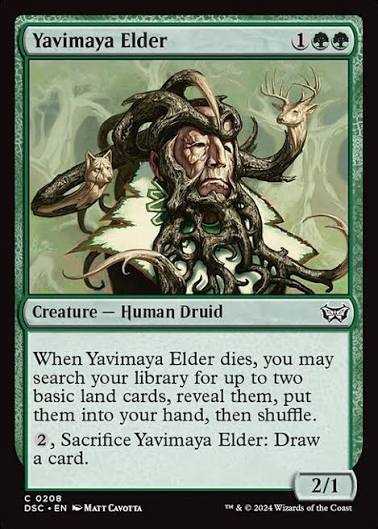 Magic the gathering (Forest) Yavimaya Elder #0208 - Duskmourn: House of Horror Commander - MTG Card (English) Common