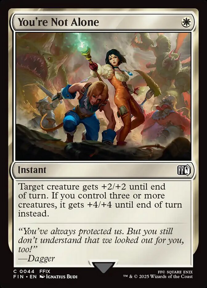 Magic the gathering (Plains) You're Not Alone #0044 - FINAL FANTASY - MTG Card (English) Common