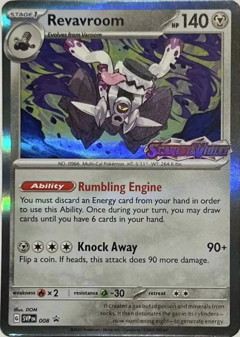 SVP 008 Revavroom (Holo) – Scarlet & Violet Black Star Promo – (Scarlet & Violet Base) Pokémon card (English)